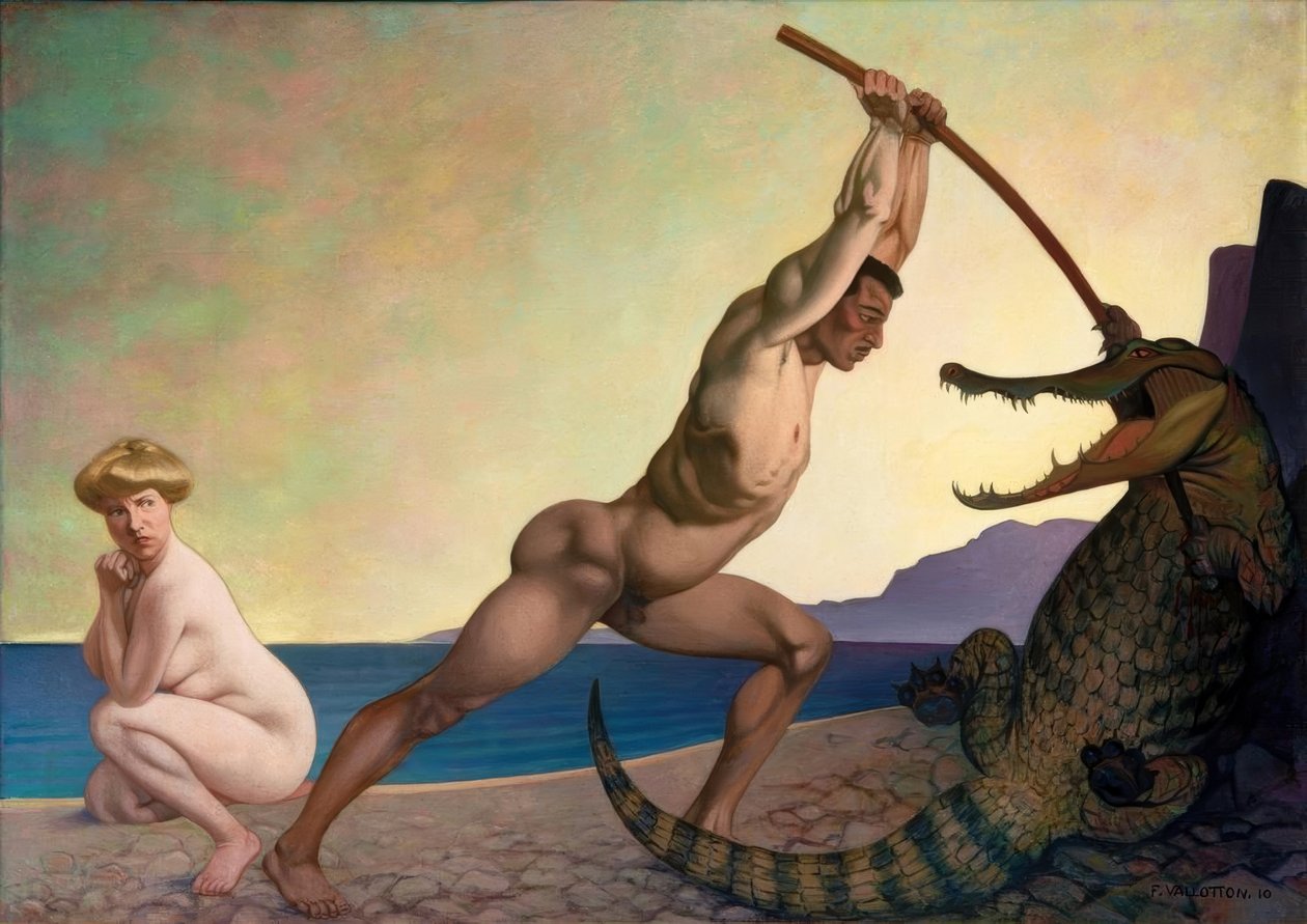 Perseus megöli a sárkányt alkotó: Felix Edouard Vallotton