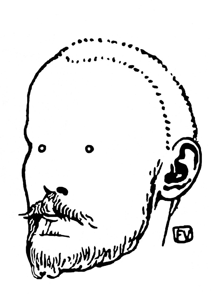 Jules Renard (1864-1910) portréja. Metszet: Felix Edouard Vallotton (1865-1925) alkotó: Felix Edouard Vallotton