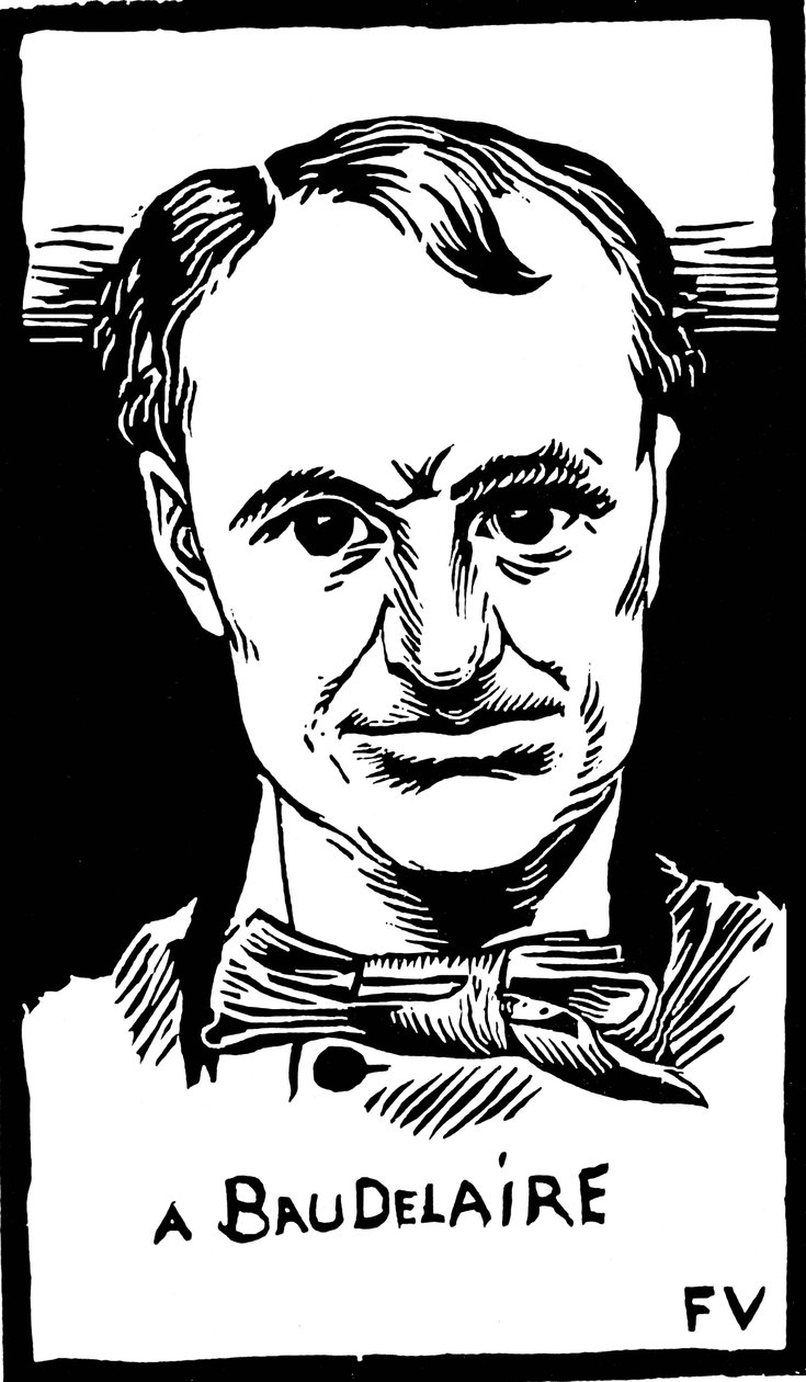 Charles Baudelaire (1821-1867) portréja alkotó: Felix Edouard Vallotton