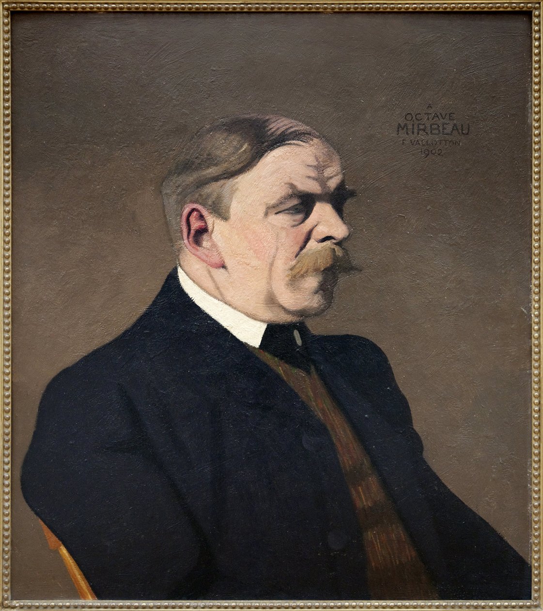 Octave Mirbeau (1848-1917), író, francia újságíró portréja, Felix Vallotton (1865-1925) olajfestménye, 1902-ben készült. Fényképészet, KIM Youngtae, Grenoble, Musee de Grenoble. alkotó: Felix Edouard Vallotton