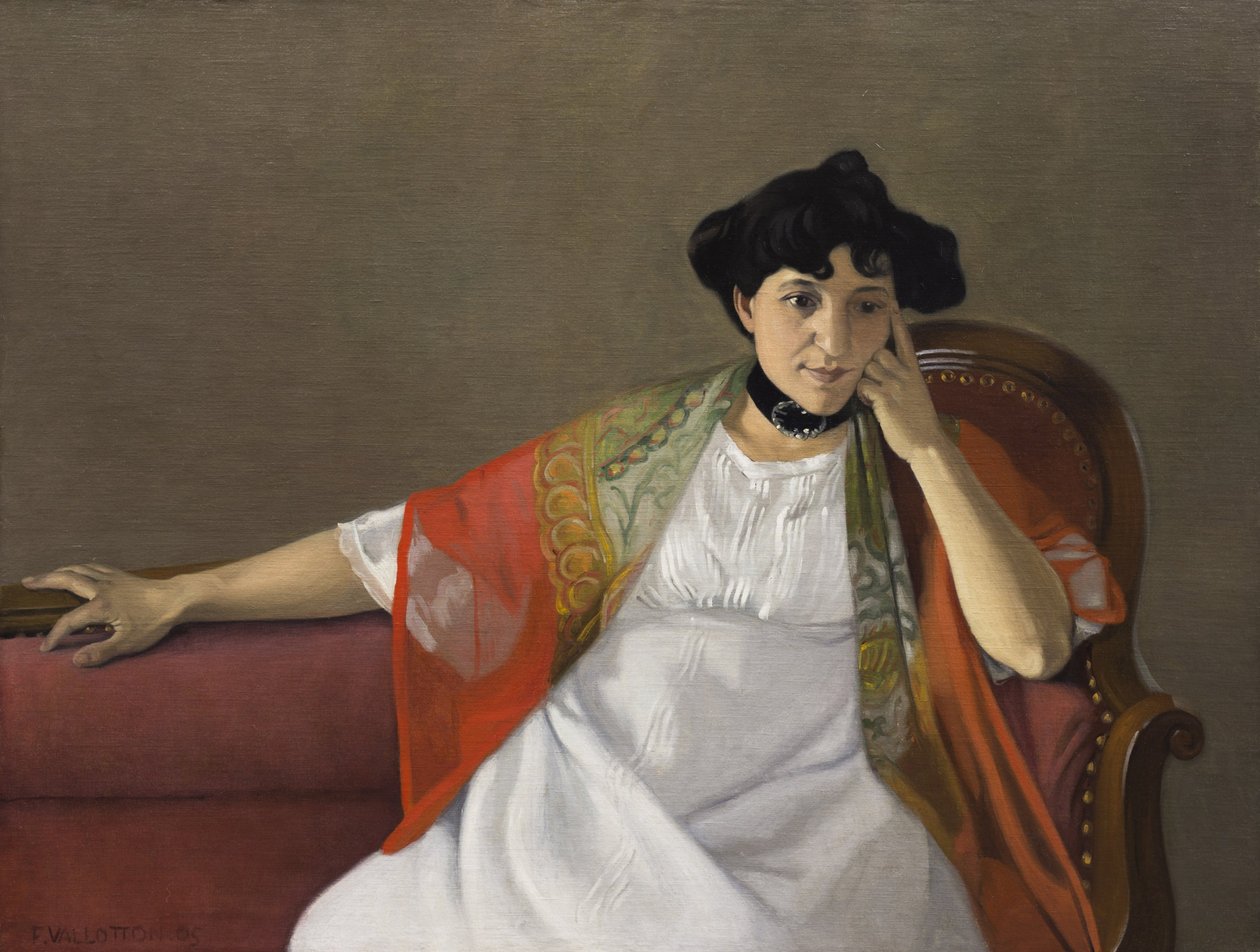 A művész feleségének, Gabrielle Vallottonnak portréja, 1905. alkotó: Felix Edouard Vallotton