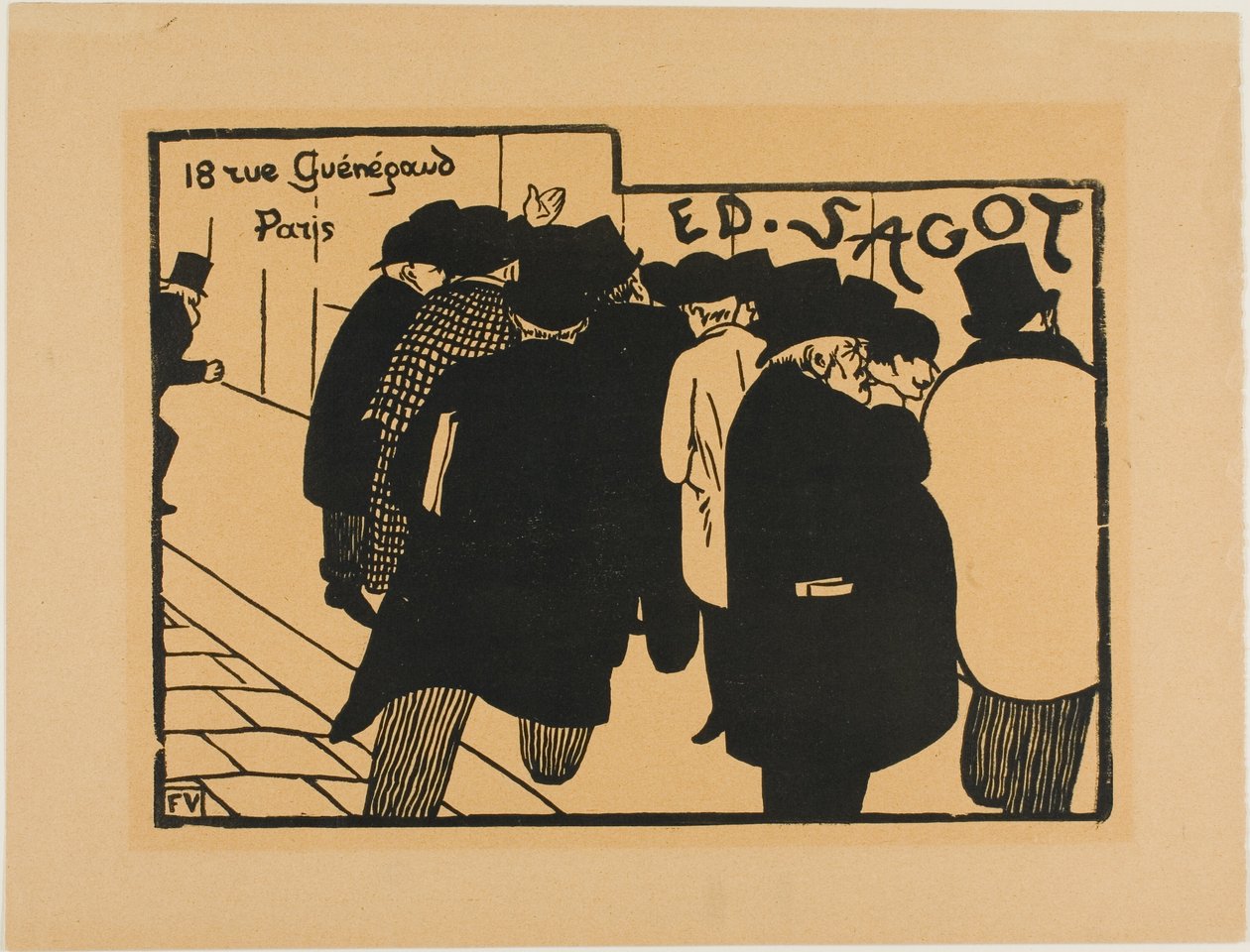 Nyomtatási rajongók alkotó: Felix Edouard Vallotton