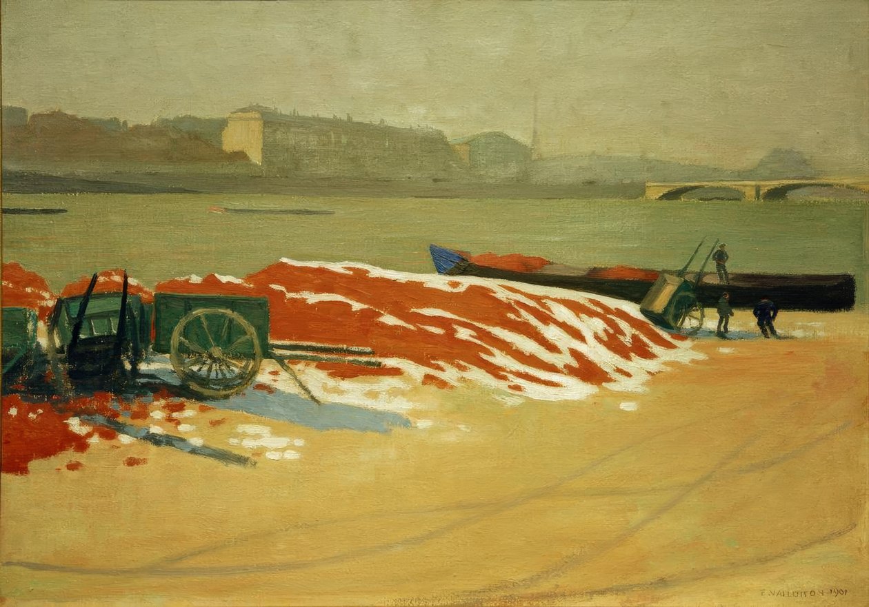 Quai de Seine vörös homokkal alkotó: Felix Edouard Vallotton
