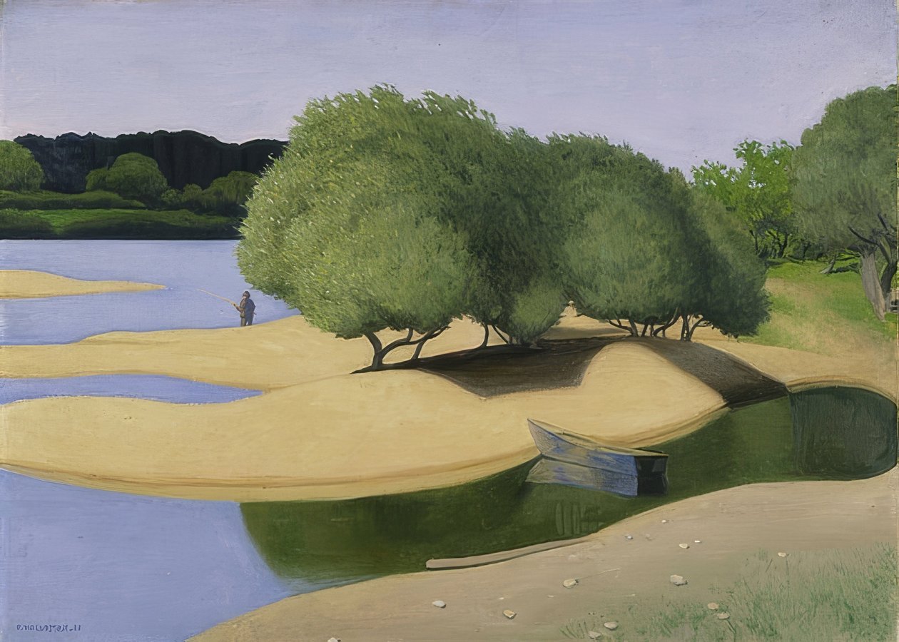 Sandbänke an der Loire (Homok a Loire partján). 1923 alkotó: Felix Edouard Vallotton