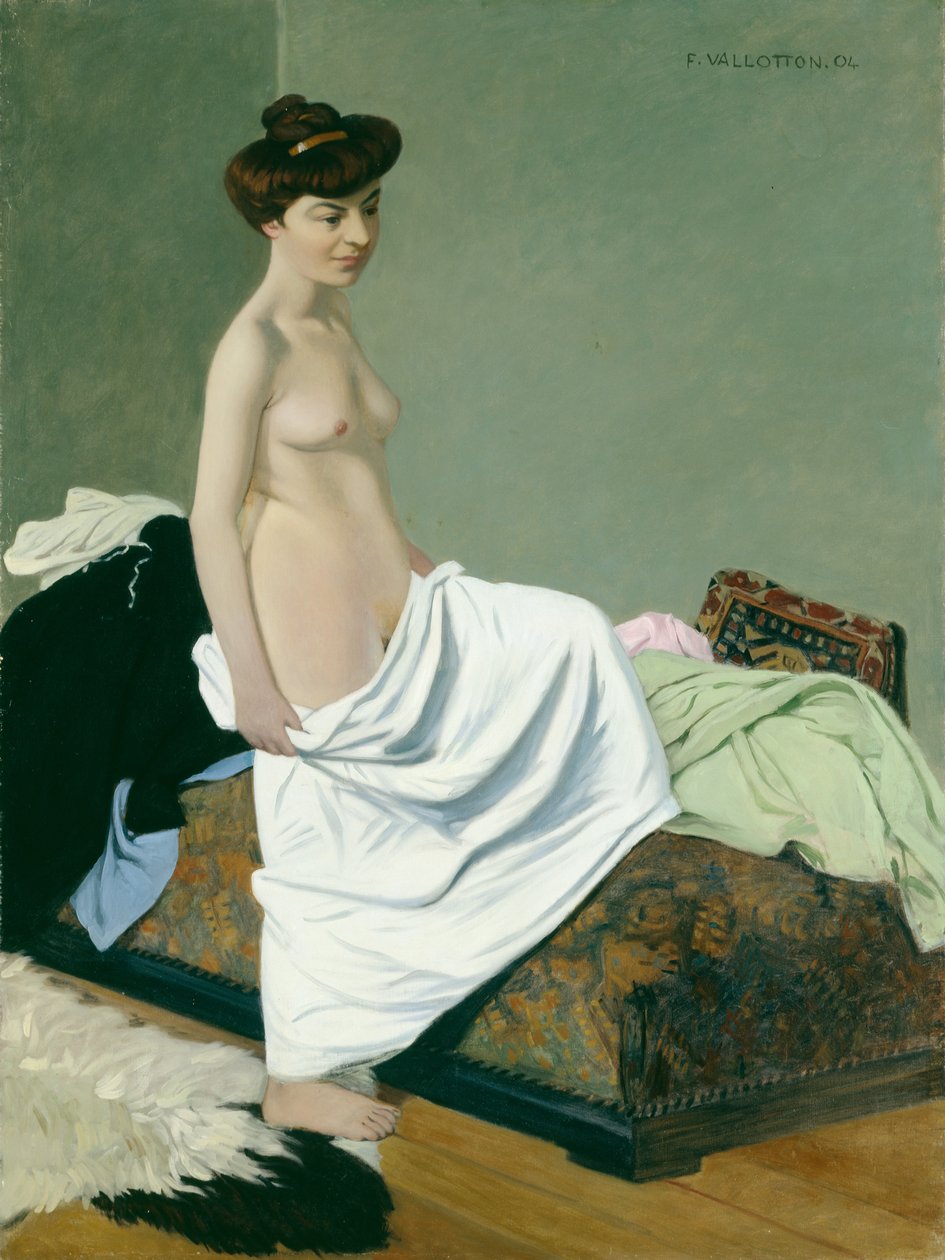 Meztelenül állva, térdén köpeny, 1904 alkotó: Felix Edouard Vallotton