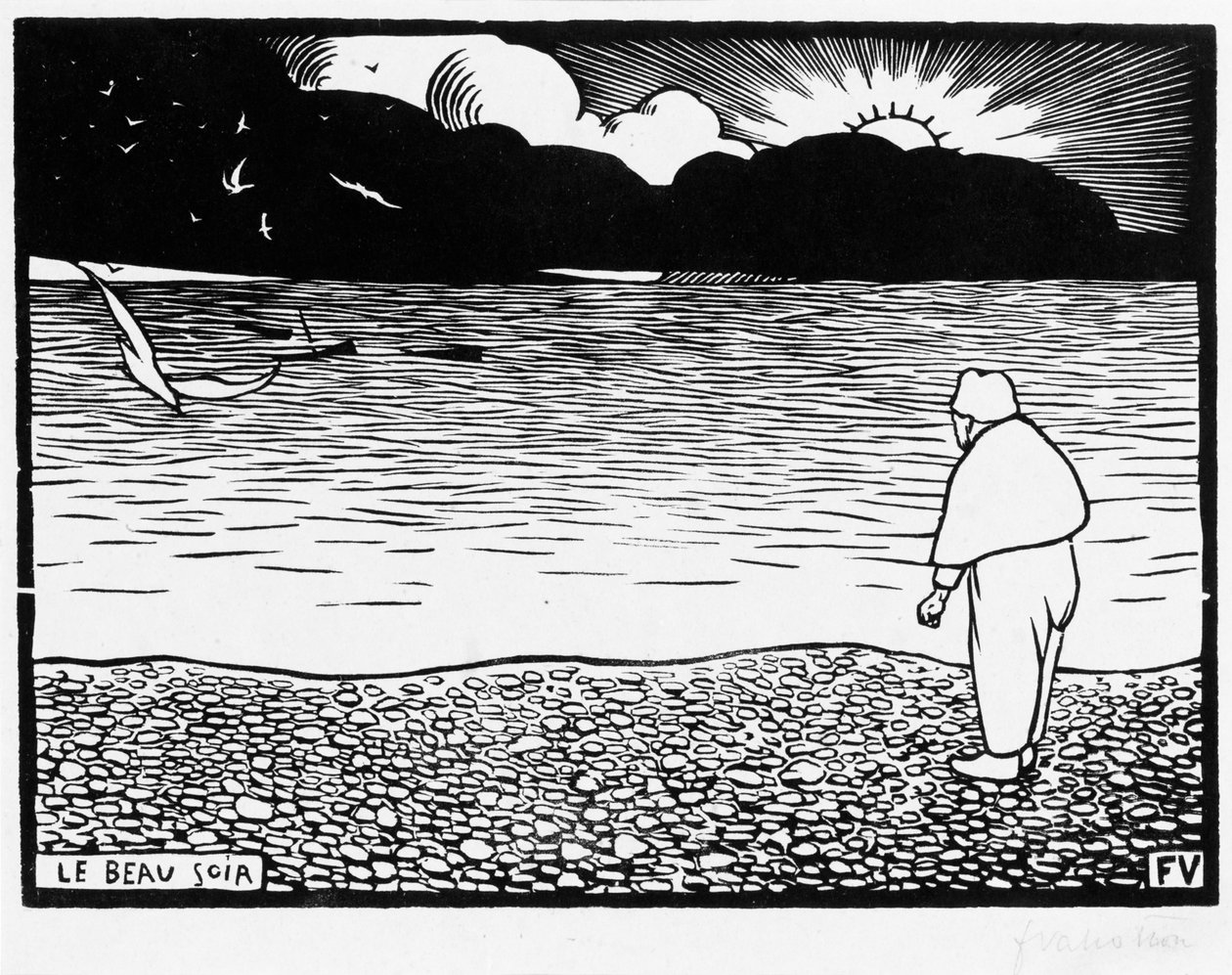 A szép este, 1892 alkotó: Felix Edouard Vallotton