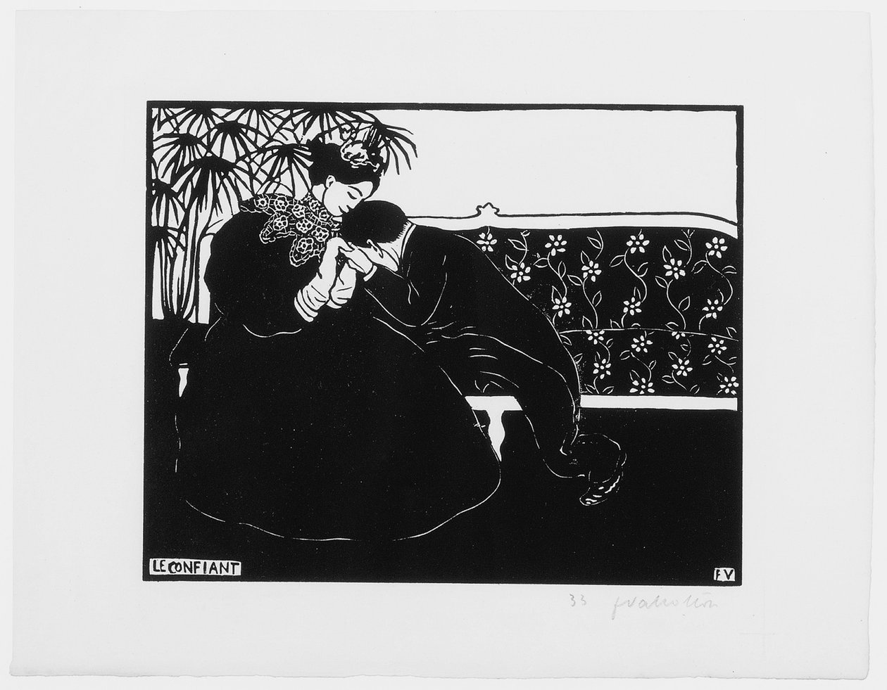A bizalmas, 1895 alkotó: Felix Edouard Vallotton