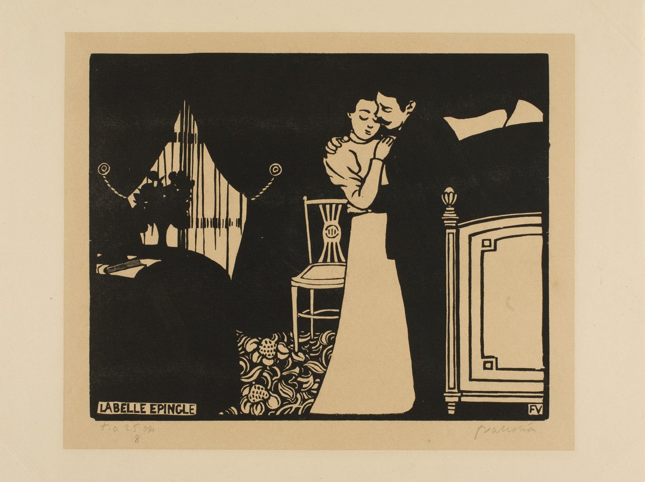 The Fine Pin, harmadik tábla az Intimaciesből, 1898 alkotó: Felix Edouard Vallotton