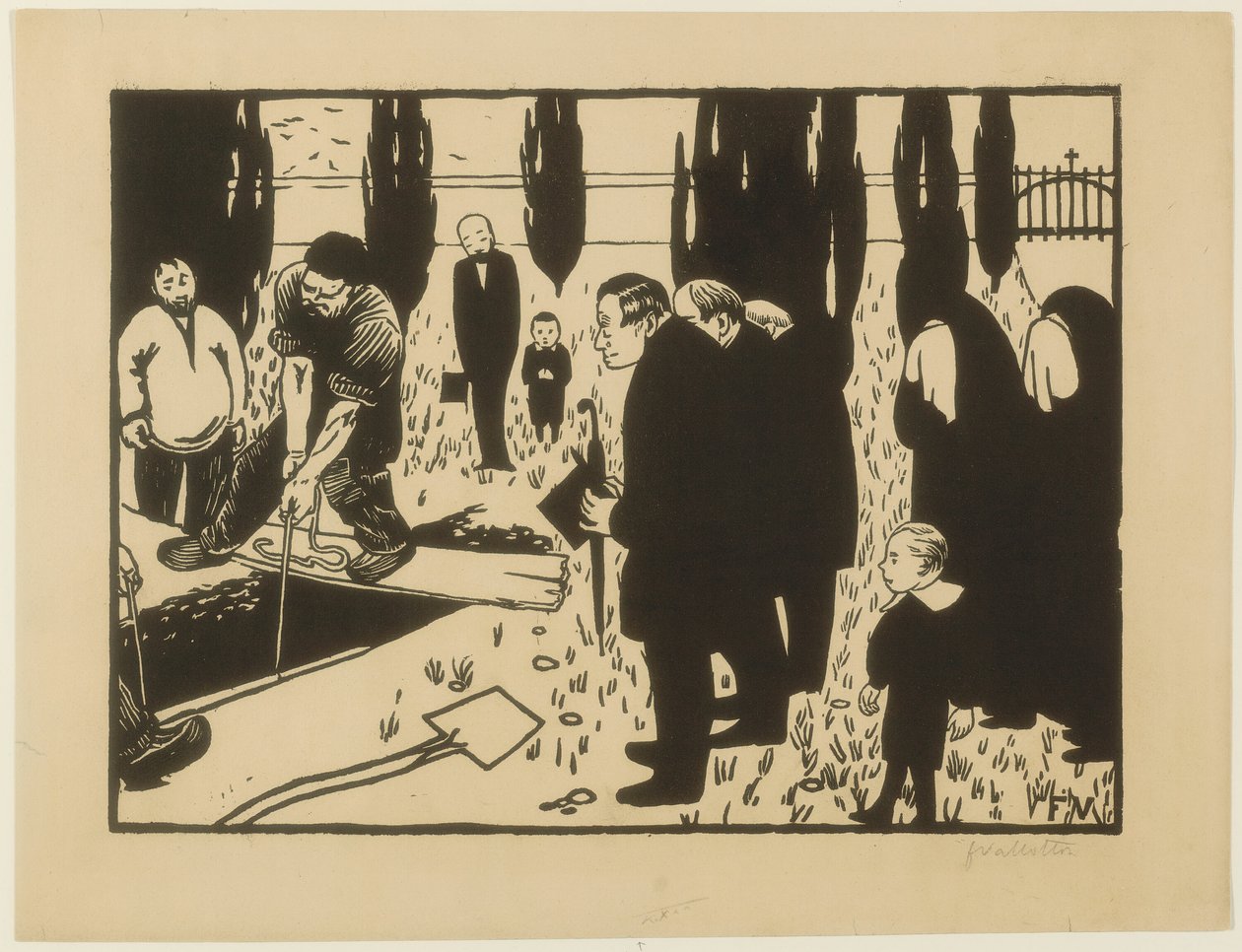 A temetés alkotó: Felix Edouard Vallotton