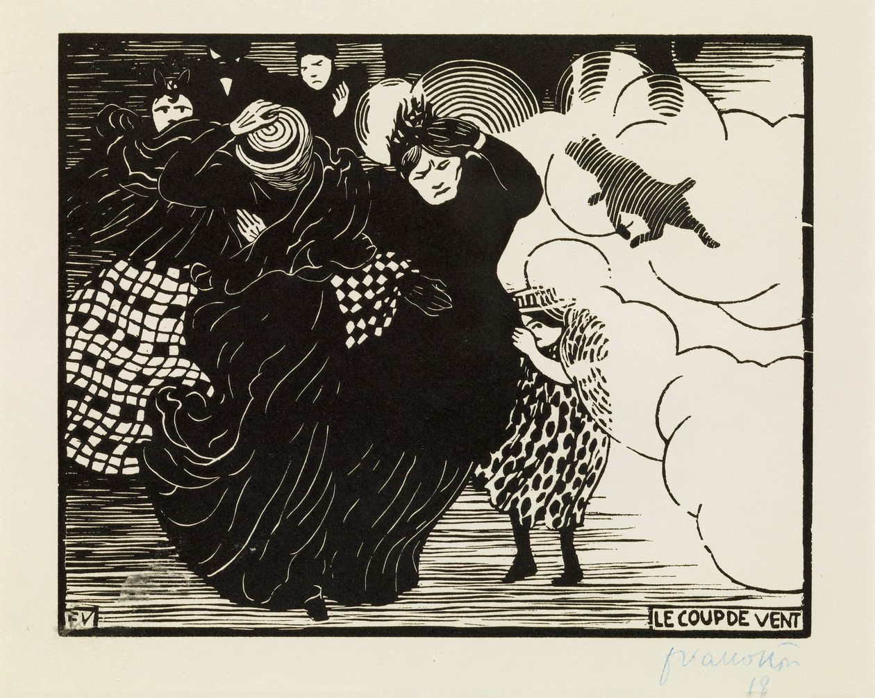 The Gale, 1894 alkotó: Felix Edouard Vallotton