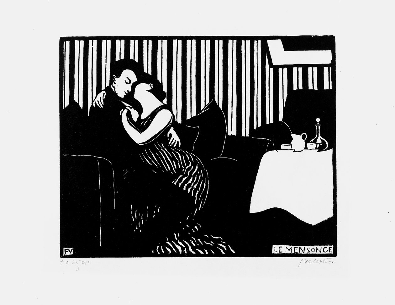 A hazugság, 1897-98 alkotó: Felix Edouard Vallotton