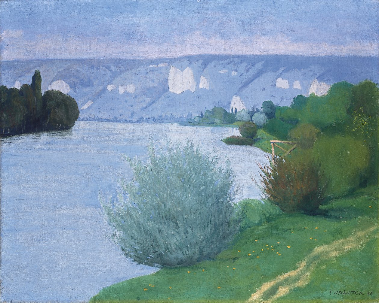 A Szajna Les Andelys közelében, 1916 alkotó: Felix Edouard Vallotton