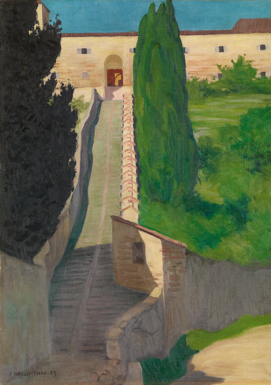 A San Marco-kolostor lépcsője, Perugia, 1913 alkotó: Felix Edouard Vallotton