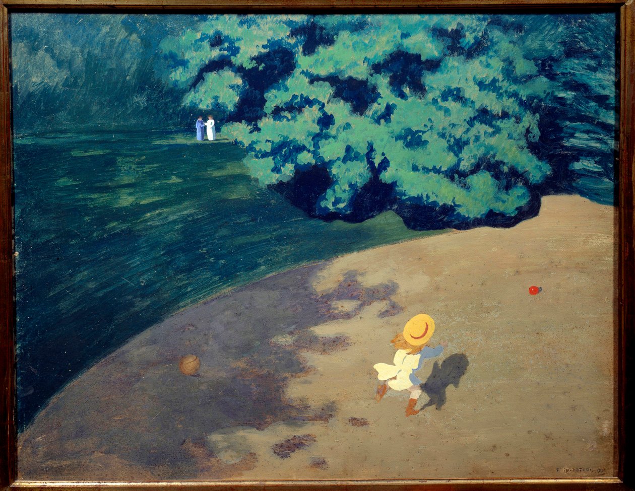 A labda vagy a sarokpark gyermek labdával Felix Vallotton (1865-1925) festménye 1899 V. 0,48 x 0,61 m Párizs, Muse d