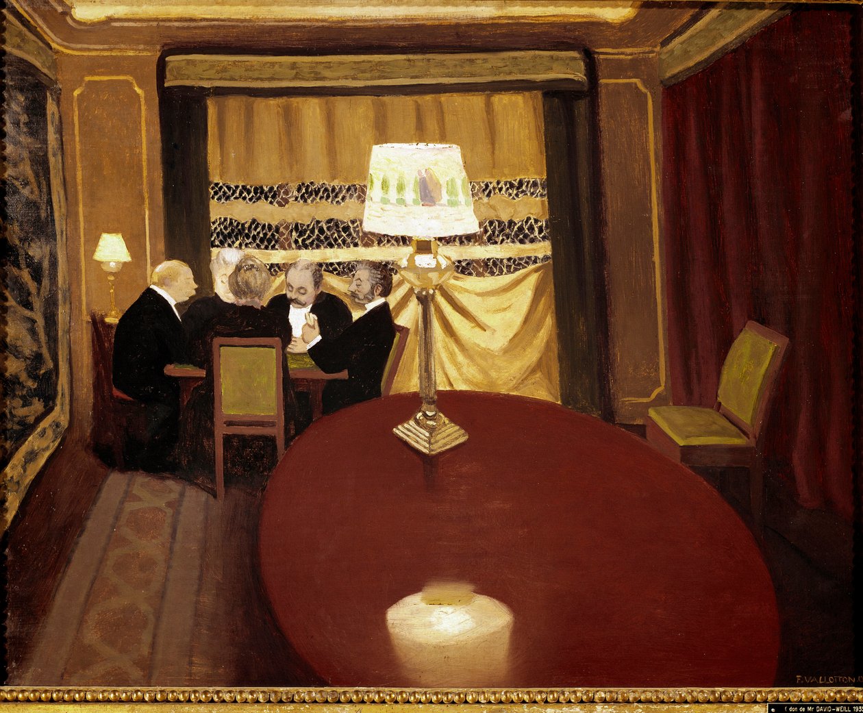 A póker játék. Felix Vallotton (1865-1925) festménye alkotó: Felix Edouard Vallotton