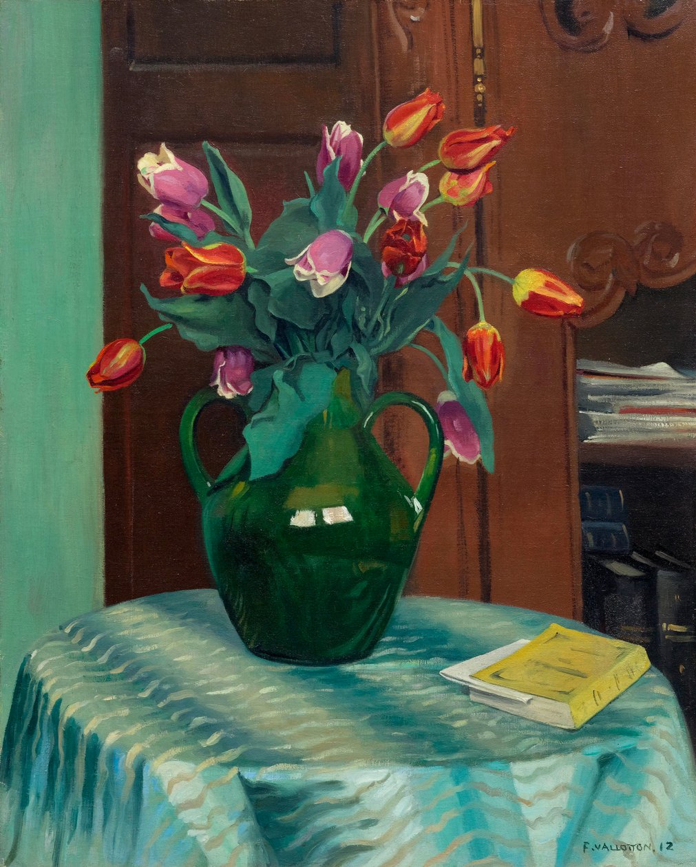 Rózsaszín és piros tulipán Rózsaszín és piros tulipán, 1912. alkotó: Felix Edouard Vallotton