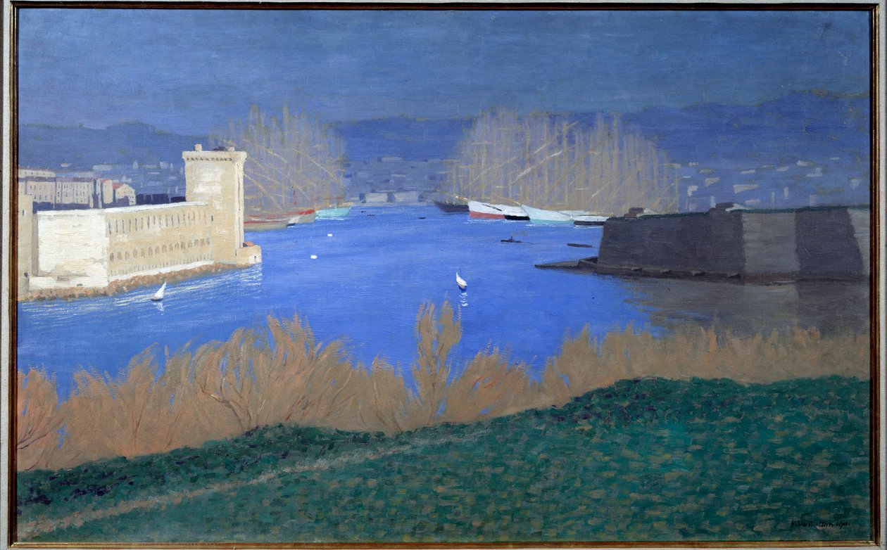 Kilátás a marseille-i kikötőre Felix Vallotton (1865-1925) festménye 1901 Magángyűjtemény - Kilátás a marseille-i kikötőre. Felix Vallotton (1865-1925) festménye alkotó: Felix Edouard Vallotton