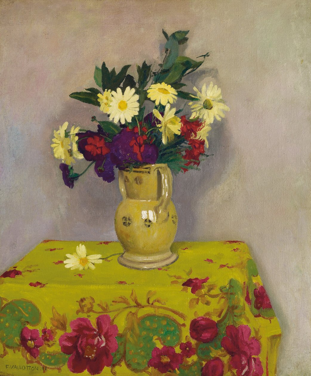 Sárga százszorszépek és különféle virágok, 1911 alkotó: Felix Edouard Vallotton