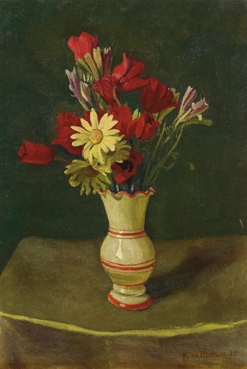 Sárga százszorszép, sárga terítő, 1915 alkotó: Felix Edouard Vallotton