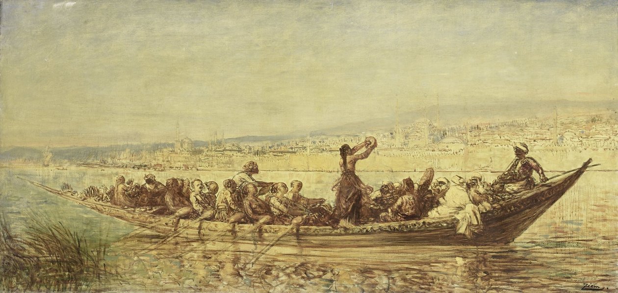 Mór evezősök Konstantinápolyban alkotó: Felix Francois Georges Philibert Ziem
