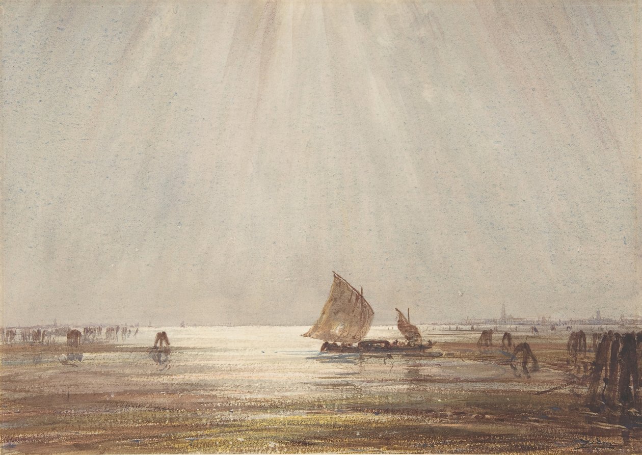 Velencei halászhajó, n.d. alkotó: Felix Francois Georges Philibert Ziem