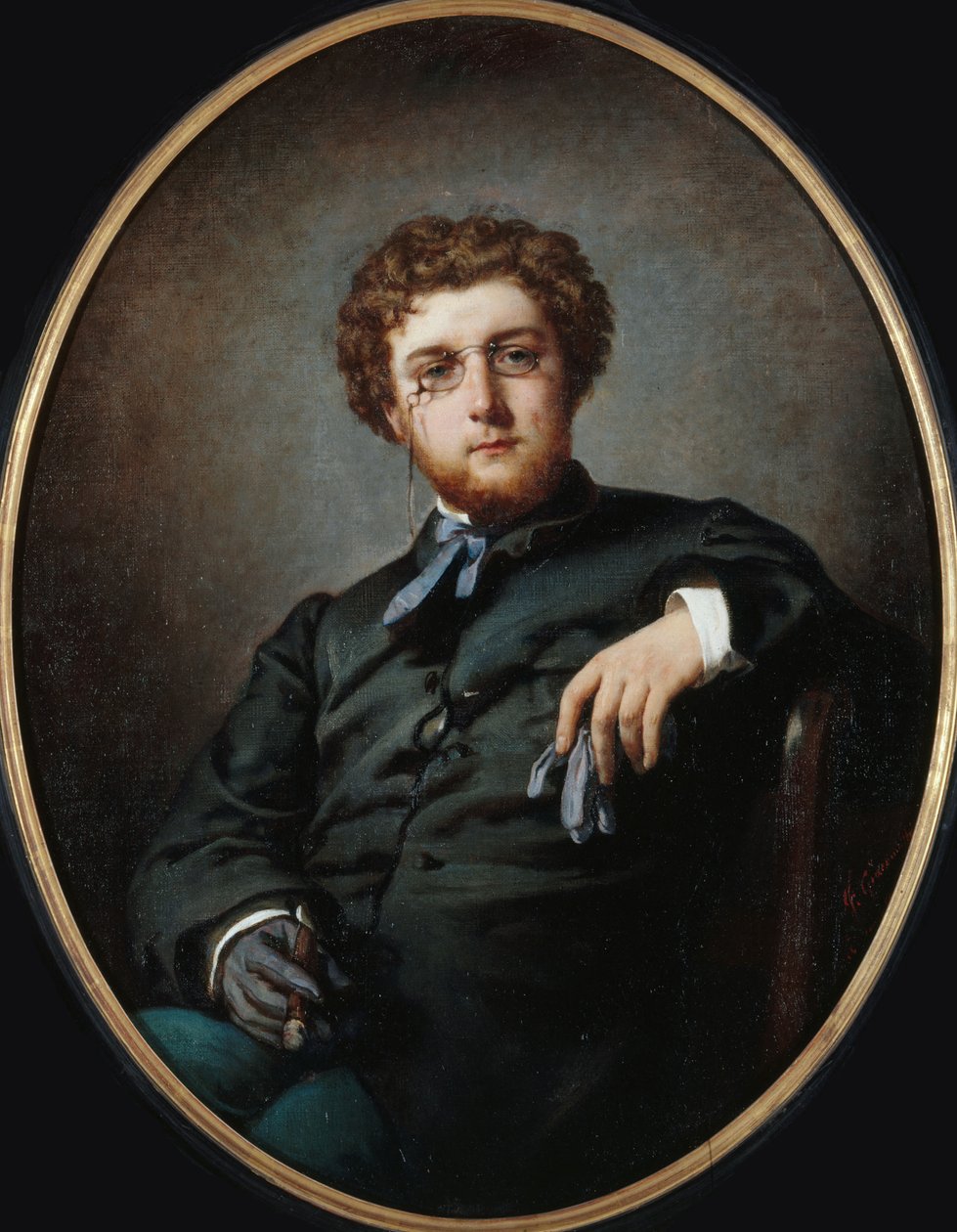 Georges Bizet zeneszerző portréja 1838-1875, kb. 1865. alkotó: Felix Henri Giacomotti
