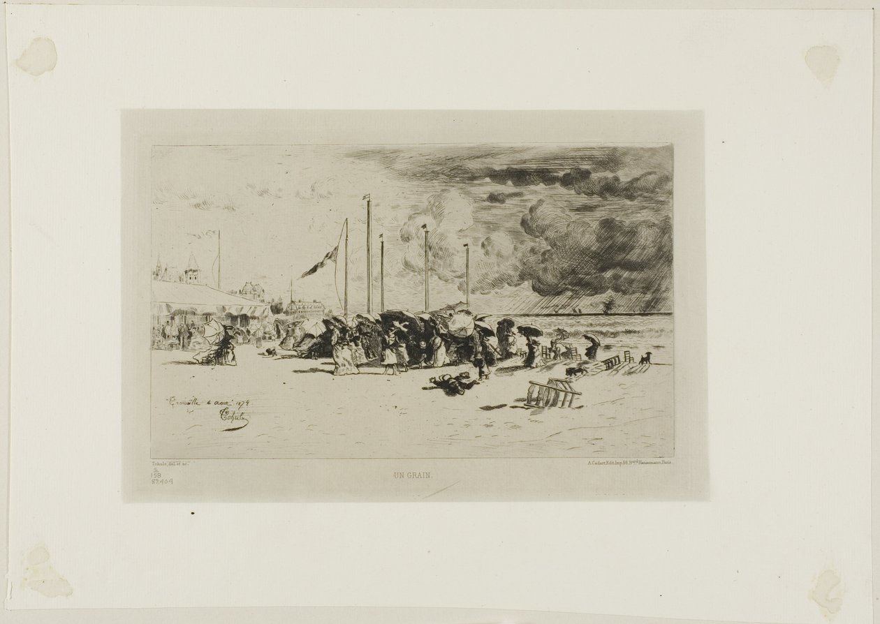 Squall Trouville-ben alkotó: Felix Hilaire Buhot