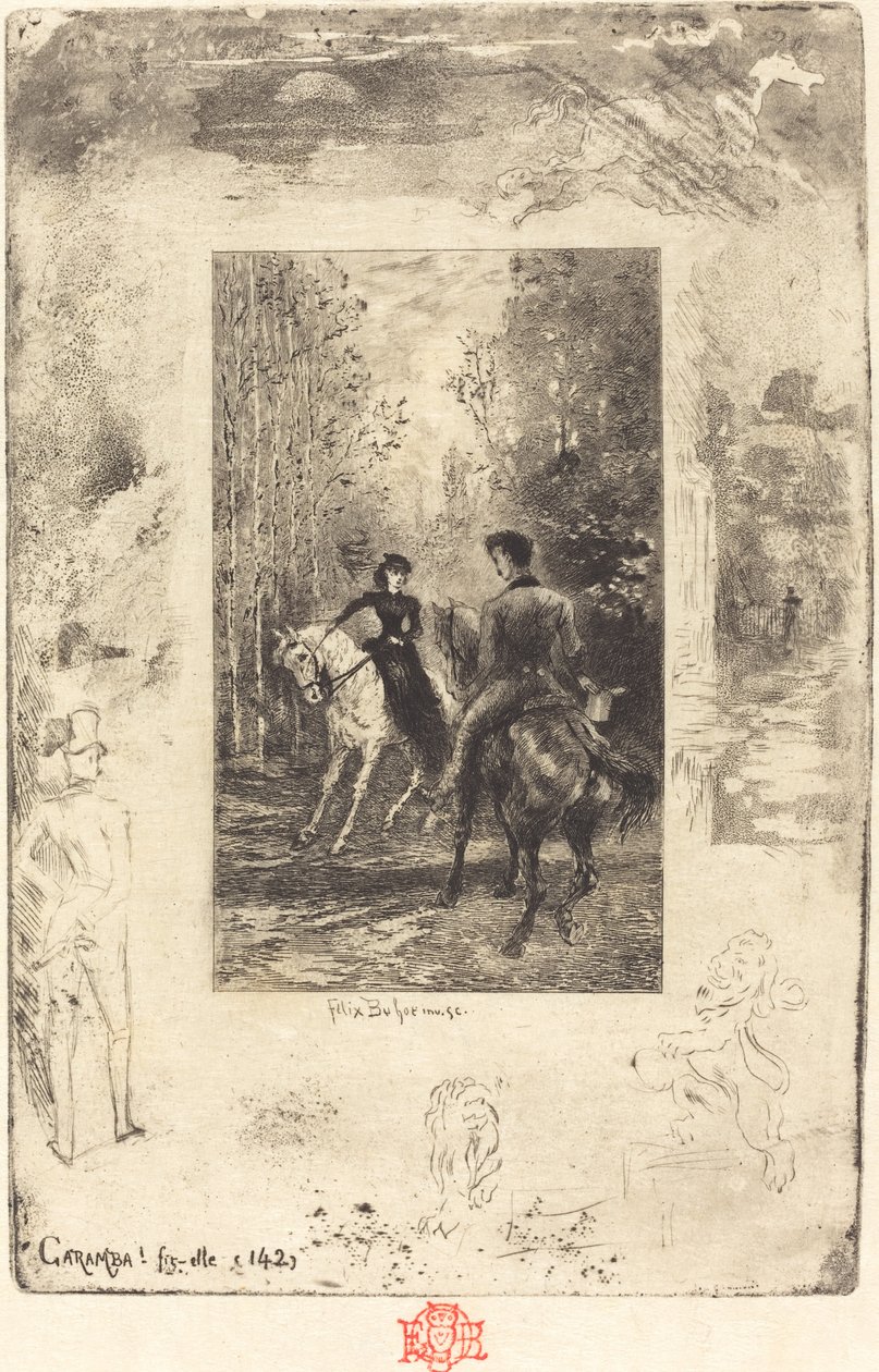 Caramba! Fit-elle Caramba! Felkiáltott: 18791880. alkotó: Felix Hilaire Buhot