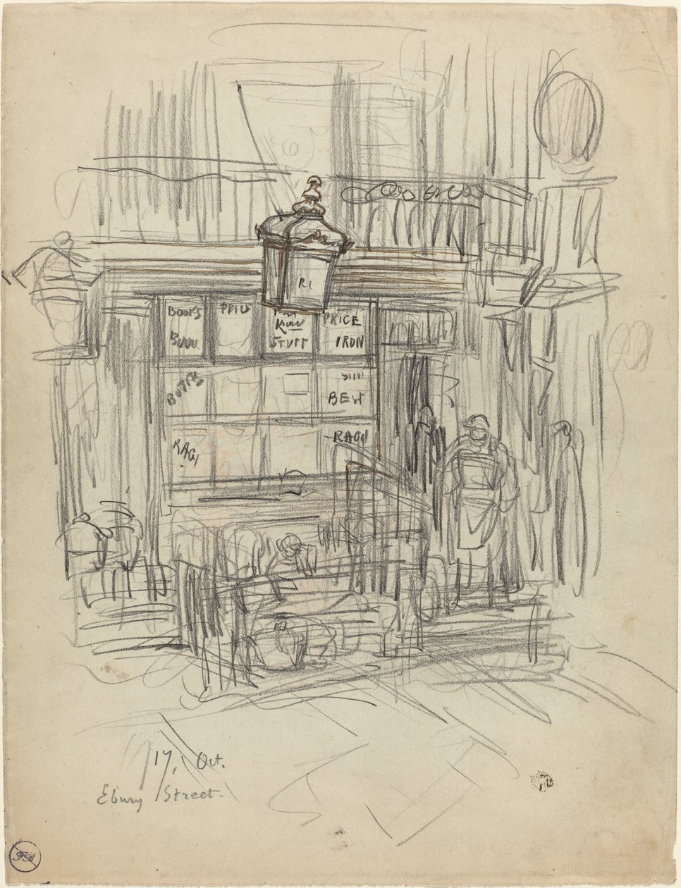 Ebury Street, 1876 vagy 1879. alkotó: Felix Hilaire Buhot