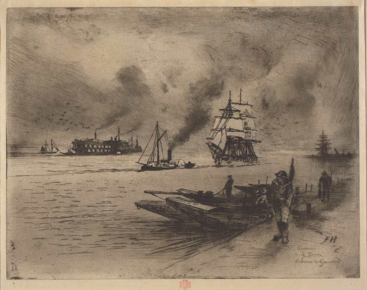 Gravesend környéke alkotó: Felix Hilaire Buhot
