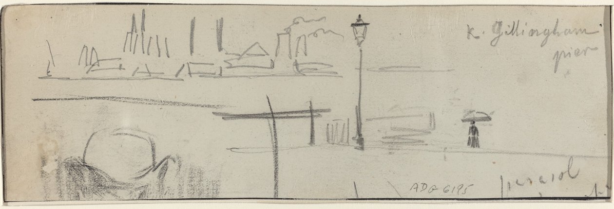 Gillingham móló, London [verso] alkotó: Felix Hilaire Buhot