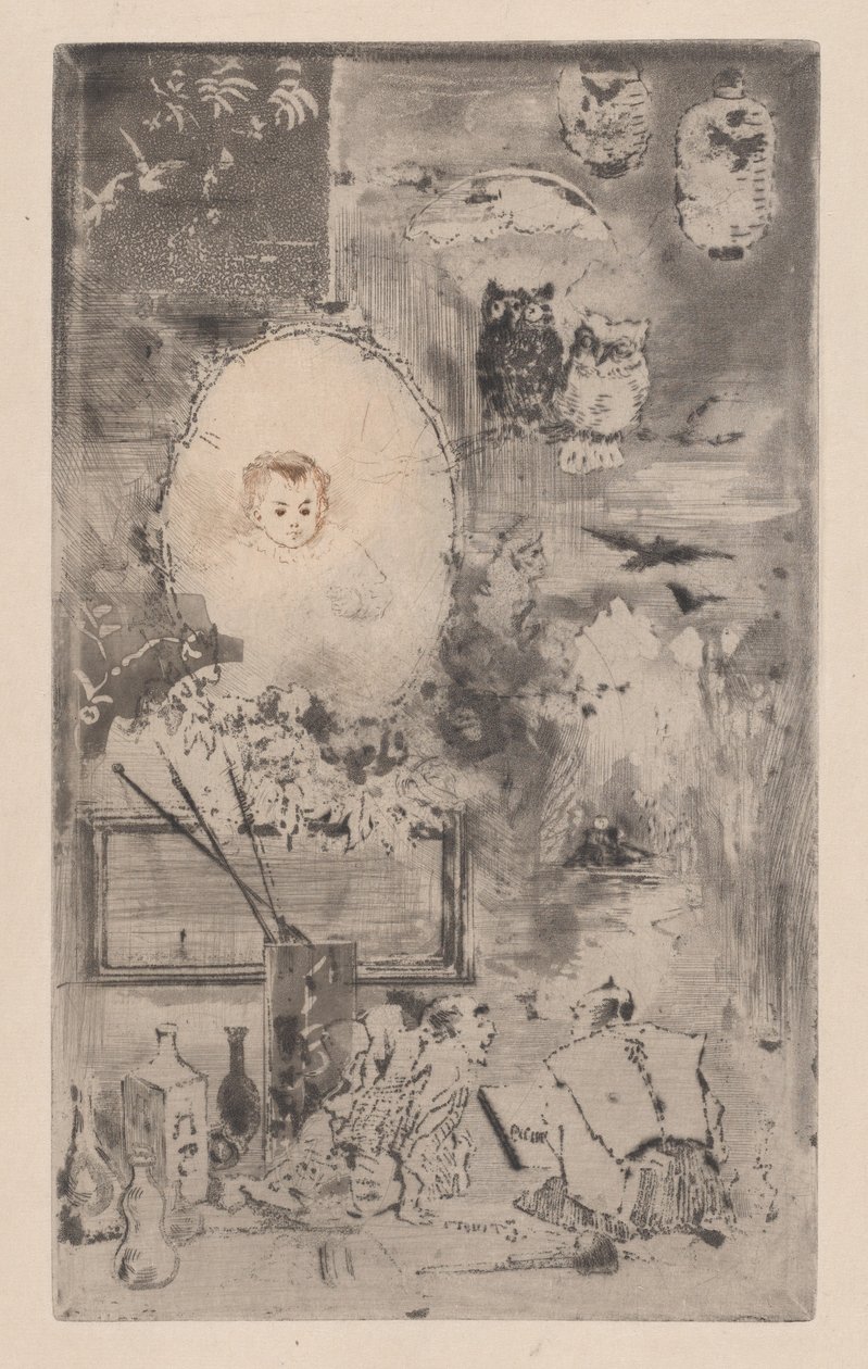 Japán keresztség, 1887. alkotó: Felix Hilaire Buhot