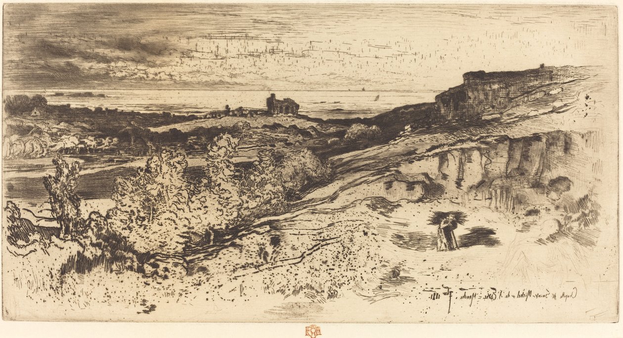 A Saint-Michel-kápolna Estre-ben. alkotó: Felix Hilaire Buhot
