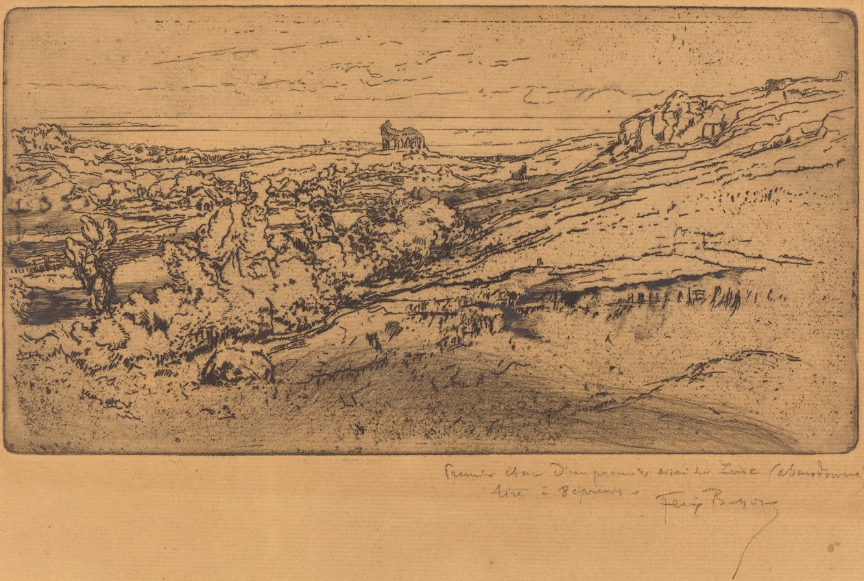 A Saint-Michel-kápolna Estre-ben második változat. alkotó: Felix Hilaire Buhot