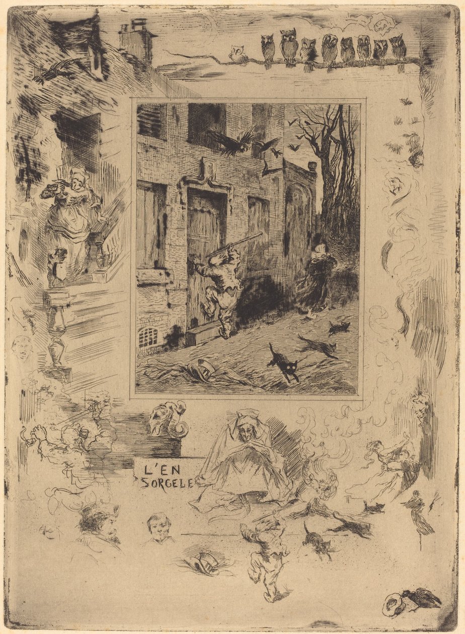 La Maison Maudite (Az elkárhozottak háza) alkotó: Felix Hilaire Buhot