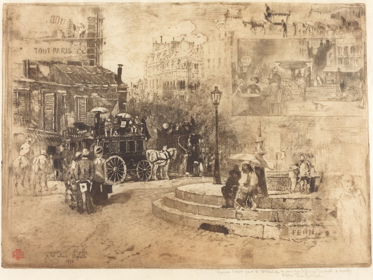 Place Pigalle 1878-ban Place Pigalle 1878-ban, 1878-ban. alkotó: Felix Hilaire Buhot