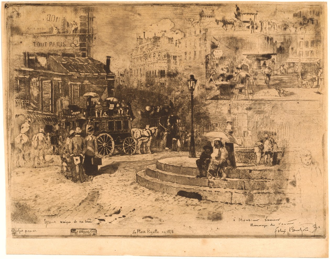 Place Pigalle 1878-ban Place Pigalle 1878-ban, 1878-ban. alkotó: Felix Hilaire Buhot