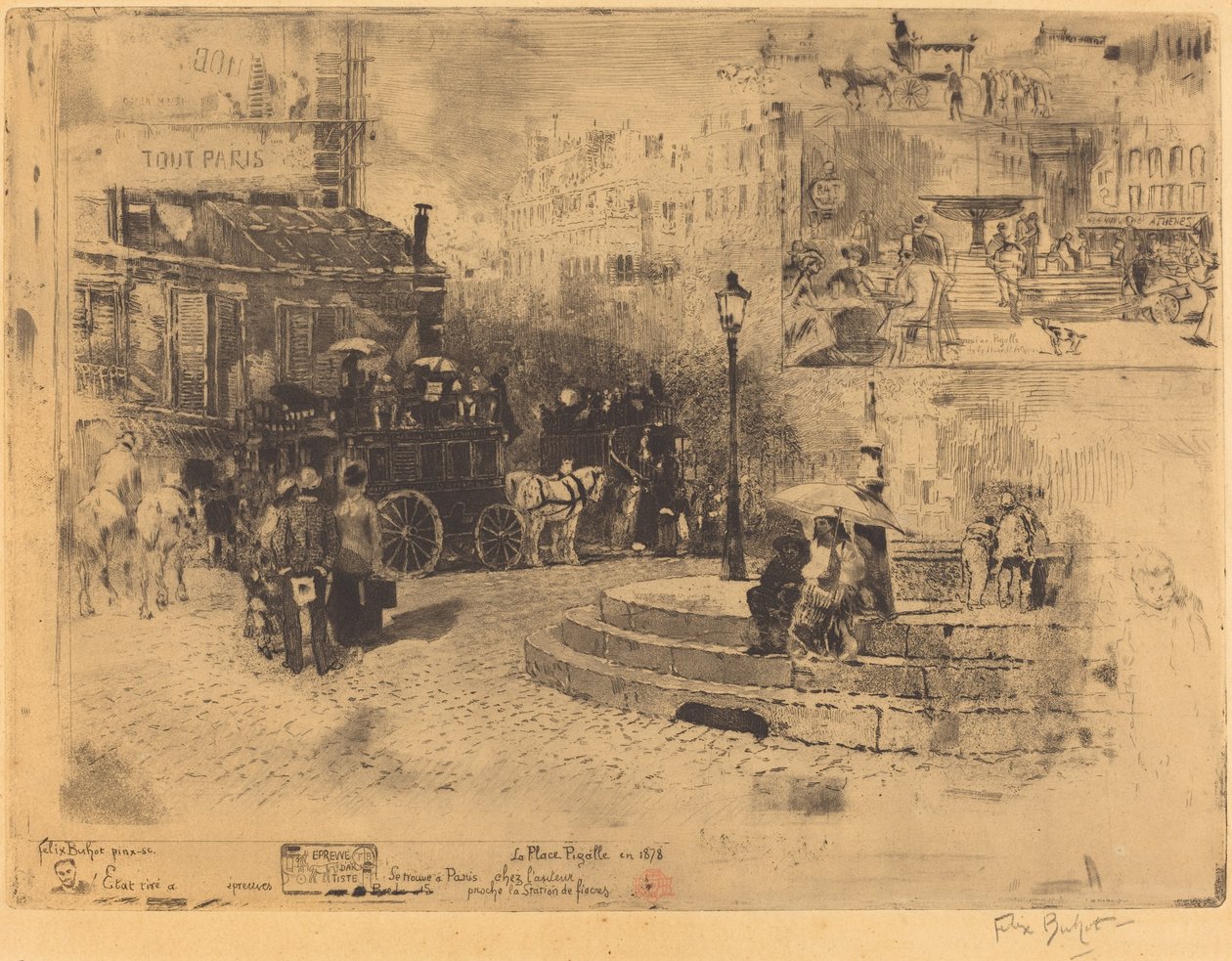 Place Pigalle 1878-ban Place Pigalle 1878-ban, 1878-ban. alkotó: Felix Hilaire Buhot