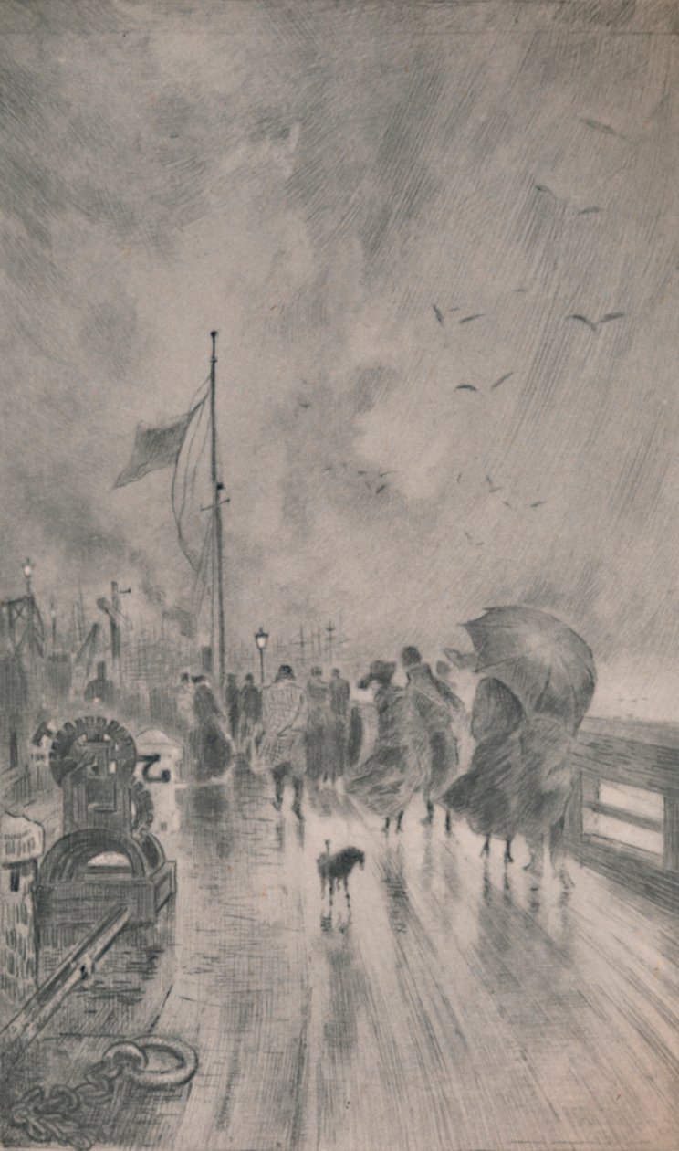 Leszállás Angliában, 1879, 1946 alkotó: Felix Hilaire Buhot