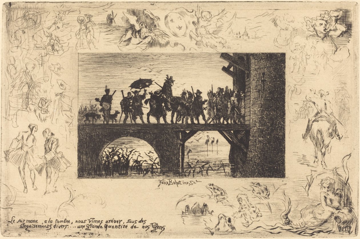 Még aznap este... Aznap este..., 1878. alkotó: Felix Hilaire Buhot