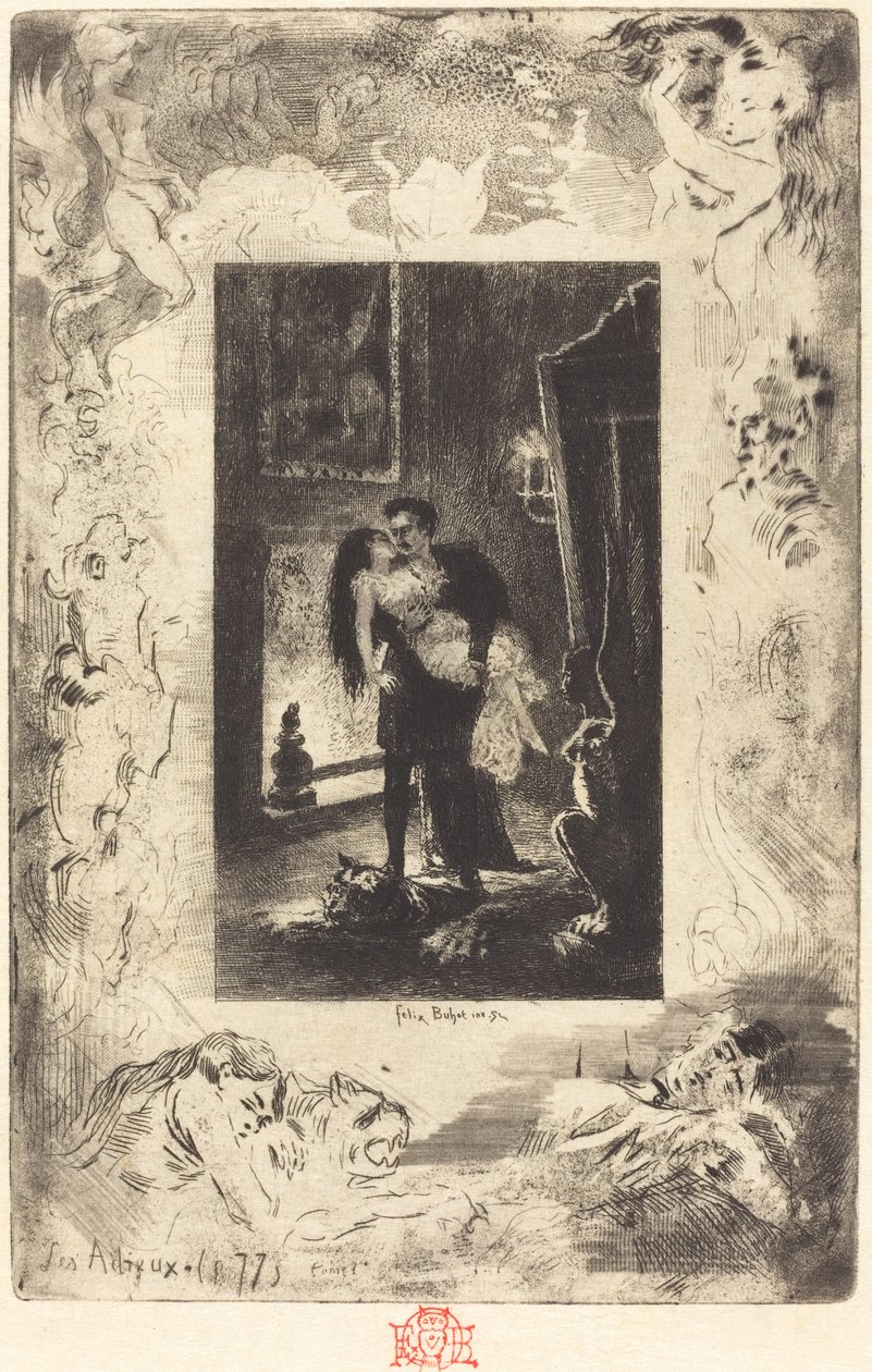 Búcsú az elválástól, 18791880. alkotó: Felix Hilaire Buhot