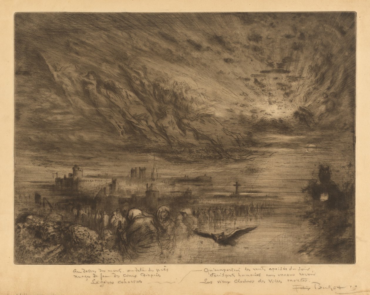 Les Esprits des Villes Mortes (Spirits from the City of the Dead) alkotó: Felix Hilaire Buhot