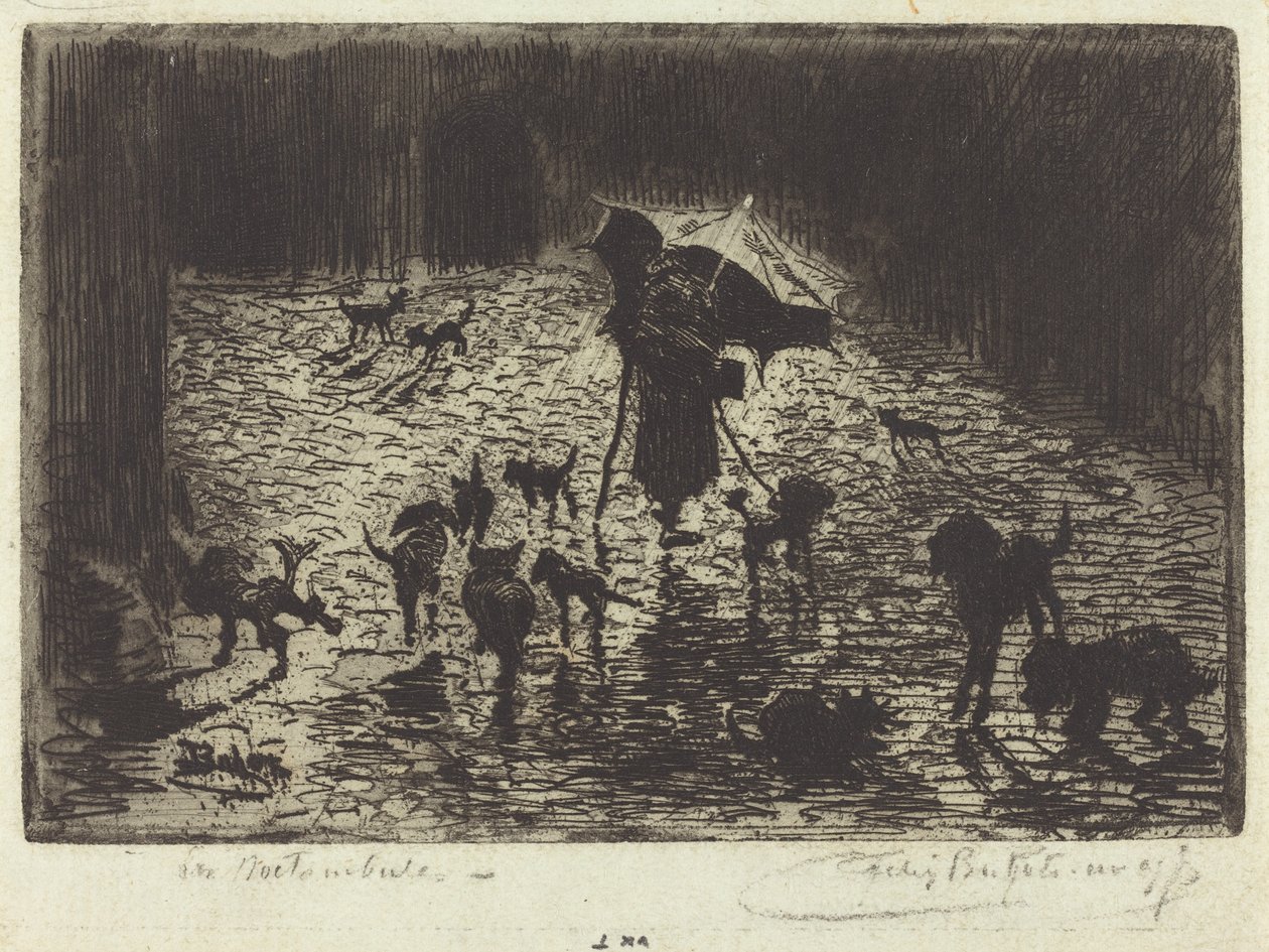 Les Noctambules (The Night Prowlers) alkotó: Felix Hilaire Buhot