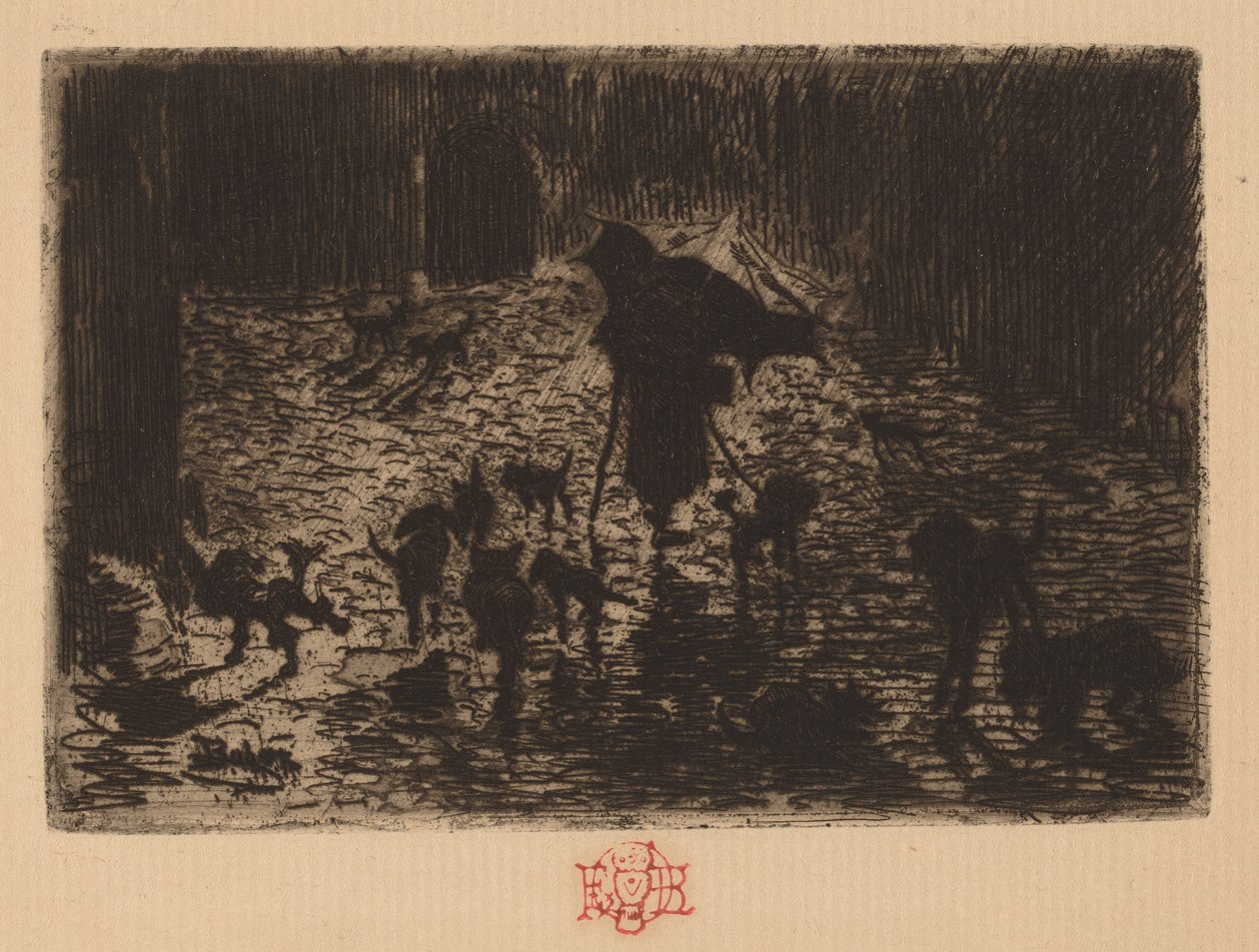 Les Noctambules (The Night Prowlers) alkotó: Felix Hilaire Buhot