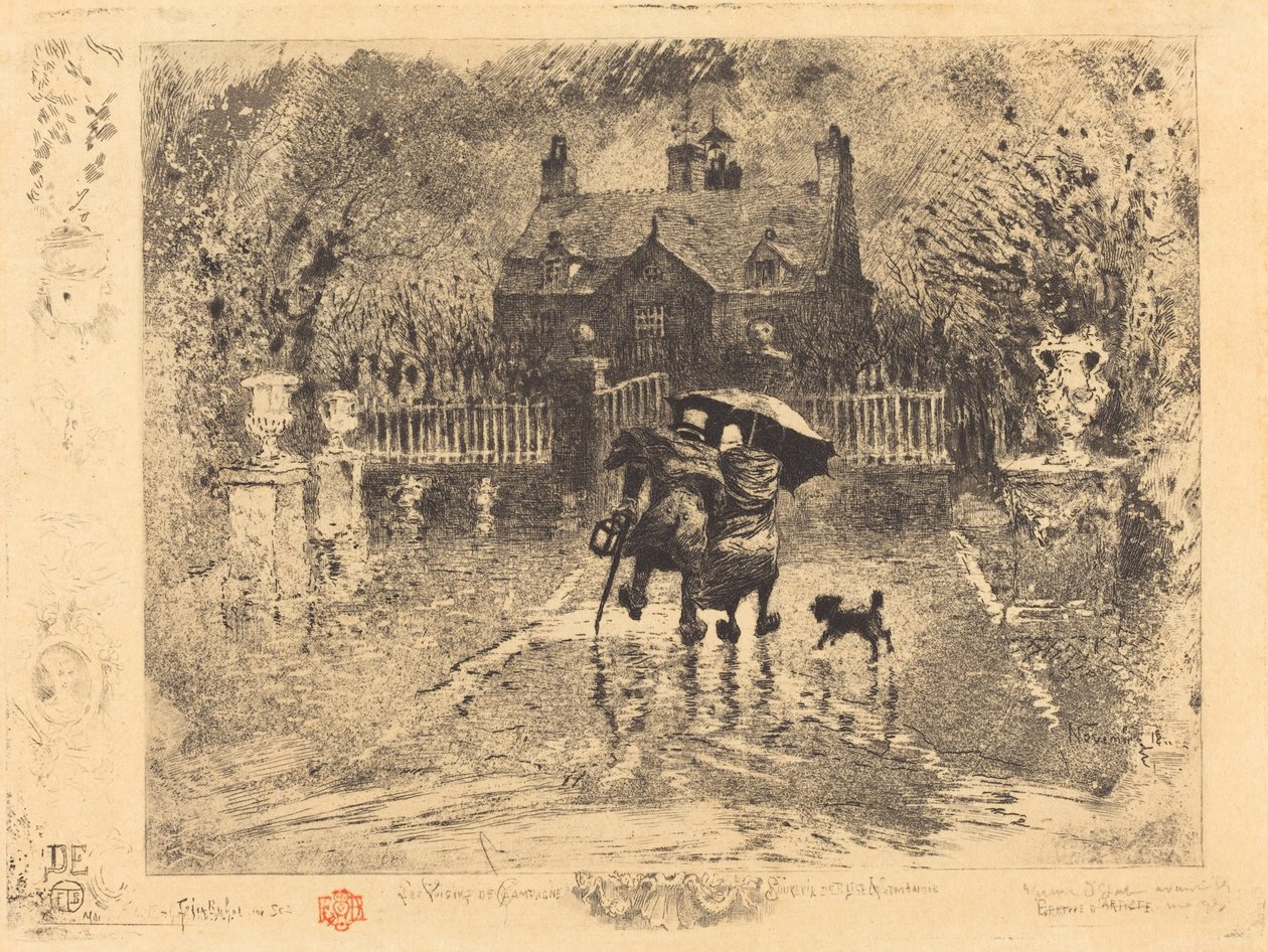 Country Neighbors Country Neighbors, 18791880. alkotó: Felix Hilaire Buhot