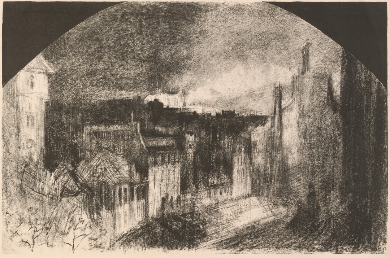 Montmartre július 14-én (a Montmartre-i Bastille-nap) alkotó: Felix Hilaire Buhot