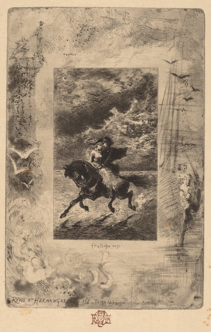 Ryno et Hermangarde (Ryno és Hermangarde) alkotó: Felix Hilaire Buhot