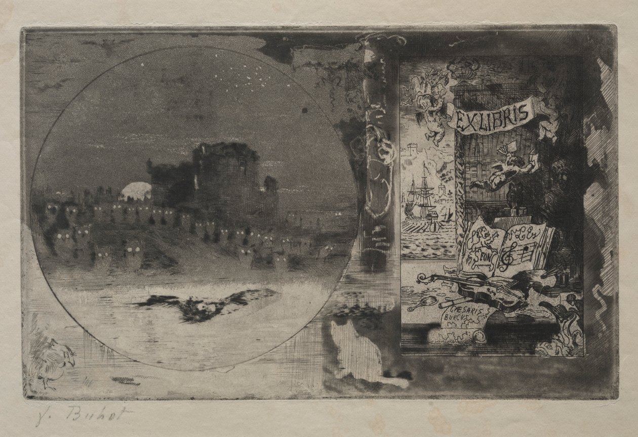 Baglyok vára, 1887. alkotó: Felix Hilaire Buhot