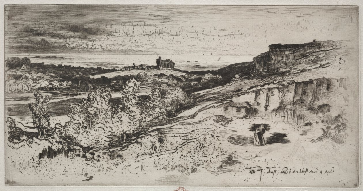 A Saint-Michel kápolna lEstre-ben, 1881. alkotó: Felix Hilaire Buhot