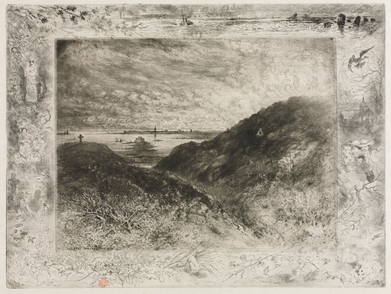 A szikla, Saint Malo-öböl, 1886-1890. alkotó: Felix Hilaire Buhot